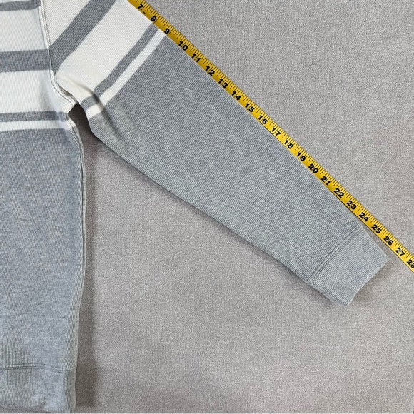 Lands’ End Bedford Rib 1/4 Zip. Medium. Gray/Ivory stripe. NWT. - Picture 9 of 9